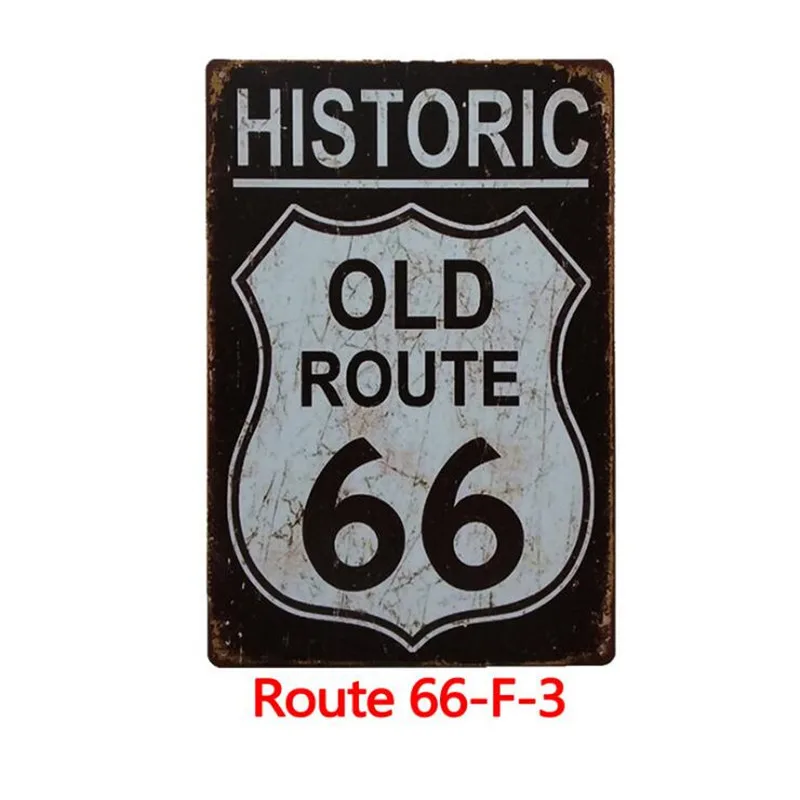 Route 66 винтажный металлический знак Ретро металлический оловянный плакат с подписью доска для паба металлическая винтажная домашняя тарелка домашний Декор стены искусства бара украшения