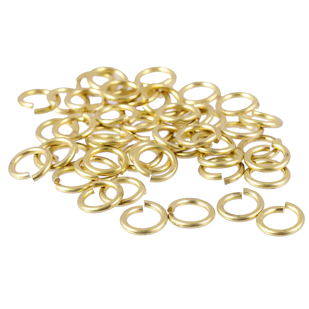 50Pcs Old Gold Key Holders Split Rings Jump Keyrings Keychain Keyfob Findings