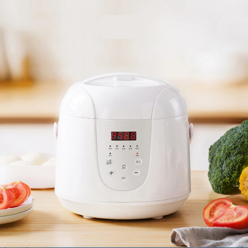 

2L Mini Smart Rice Cooker 220V 400W Multifunction Home Kitchen Electric Food Heater Steamer Pot 24H Appointment for 1-3 People