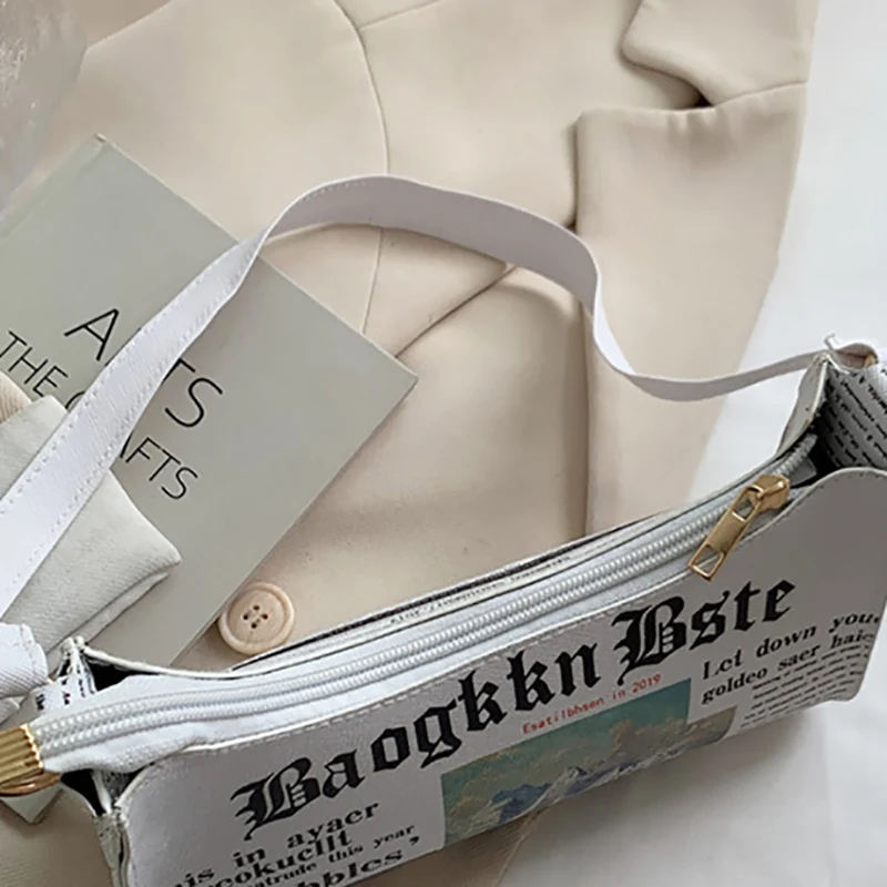 Envelopes Newspapers Pattern Newspaper Clutch Evening Bags Shoulder Bag  Travel | eBay