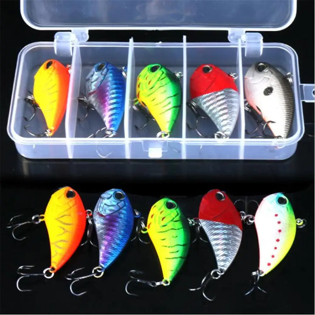 

5PCS/Set 6cm/10g 3 Hooks Bionic False Bait Fishing Lure Bait