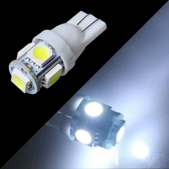 

Accessory 20pcs Car Lights 5050 5-SMD White License Plate Interior Reading 5W Anti-vibration Replacement Useful