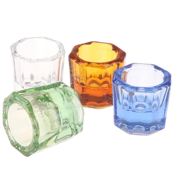 

1PC New Dentistry Mixing Bowls Glass Dish Household Octagonal Cups Reconcile Cup For Dental Lab