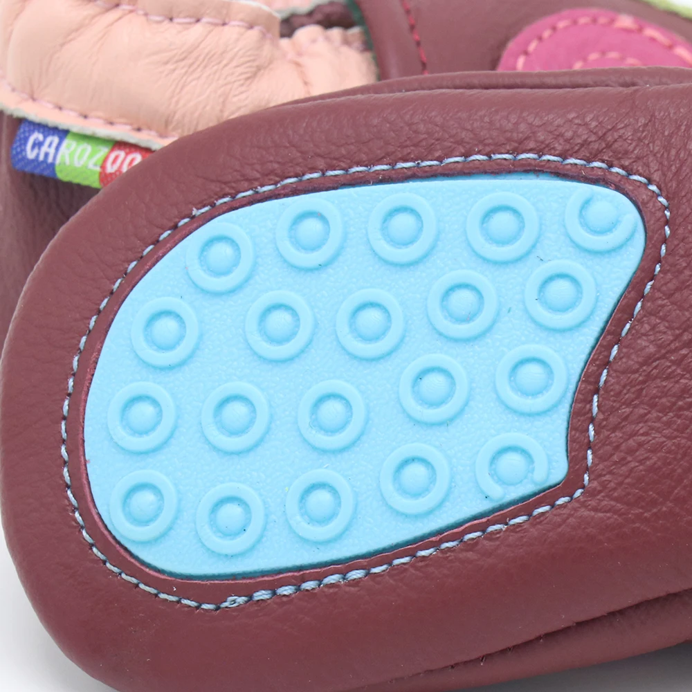 Carozoo Rubber Zolen Lederen Schoenen Kinderen Slippers Baby Eerste Wandelschoenen Antislip Kinderen Schoenen