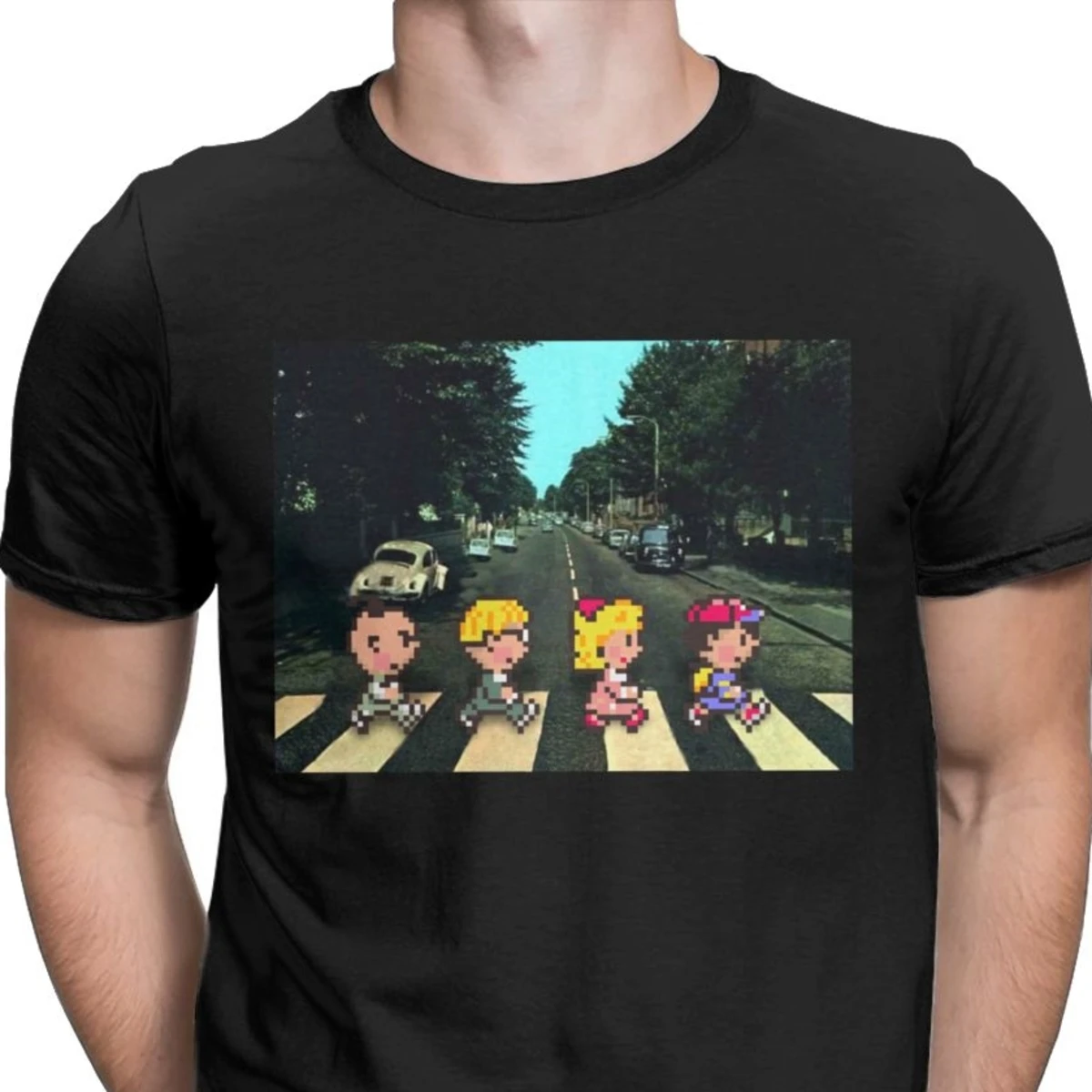 【Tシャツ】　『Earthbound × Abbey Road』　MOTHER2　S／M／L／XL Earthbound Abbey Road T-Shirt graphics Blouse t shirts for men