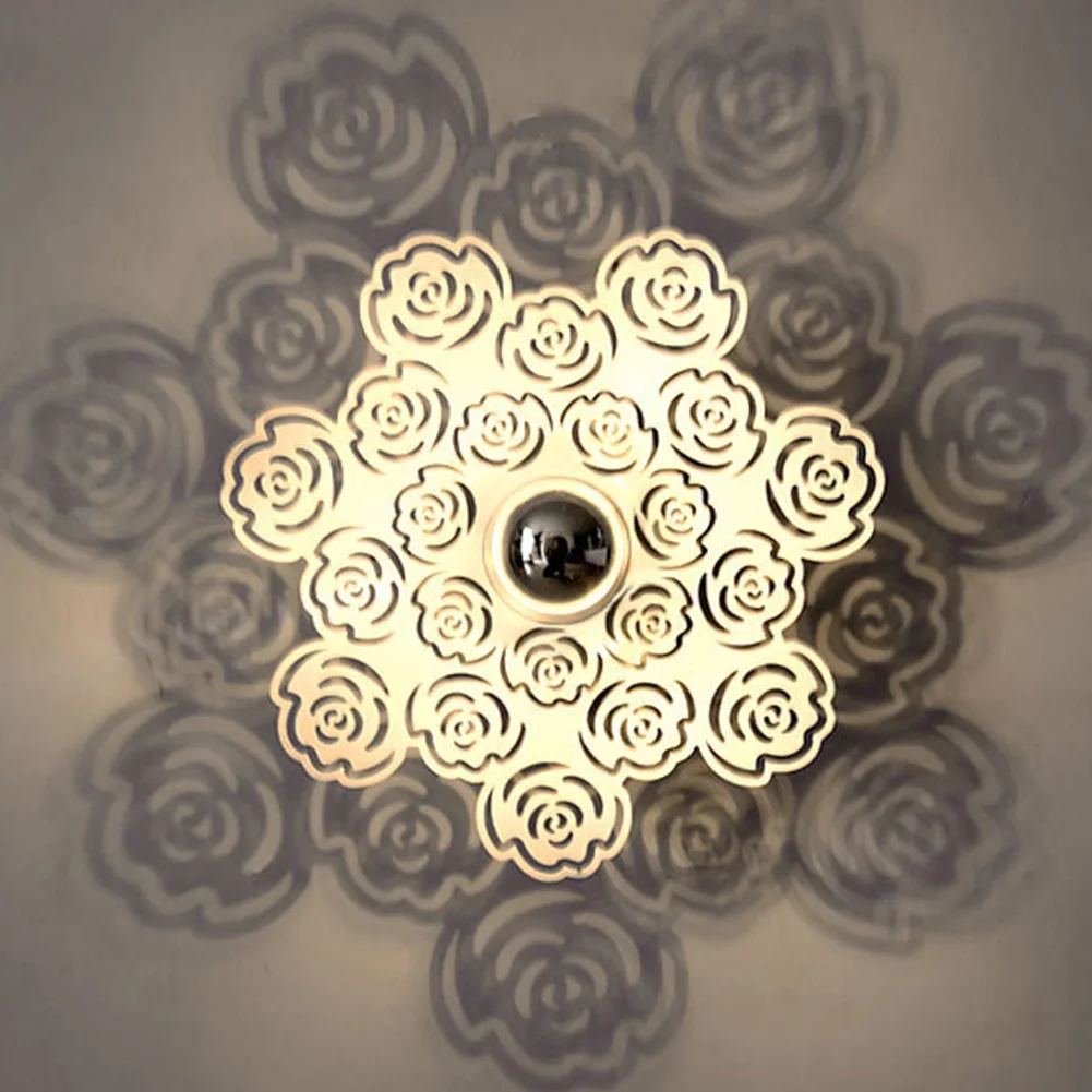 

Night Fixtures Led Bright Replacement Decor Light Aisle Interior Bedroom Living Room Wall Mount Flower Shade Ceiling Lamp