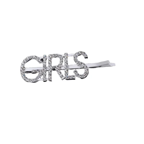 girls Новинка, заколки для волос, Кристальные блестящие стразы, слова, буквы, заколки для волос, Женский инструмент для укладки, заколка, алмазные аксессуары для волос, заколки, зажим - Цвет: girls
