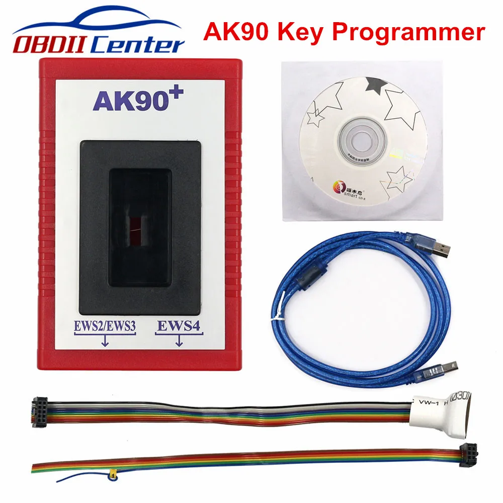 Новое поступление для BMW ключевой программист AK90 Авто OBD2 + SW V3.19 EWS2 3 4 Ключ чайник