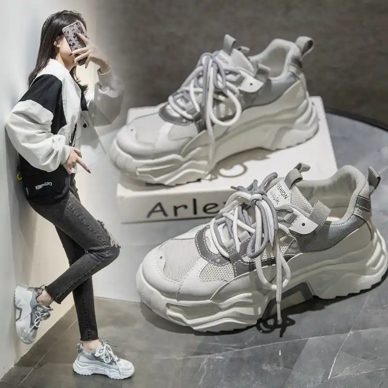 春 夏の韓国語バージョンの新流行の靴通気性のカラーマッチングプラットフォームカジュアルスポーツシューズ女性厚底靴 レディースヴァルカナイズシューズ Aliexpress 春 夏の韓国語バージョンの新流行の靴通気性のカラーマッチングプラットフォームカジュアルスポーツシューズ女性厚底靴 レディースヴァルカナイズシューズ Aliexpress