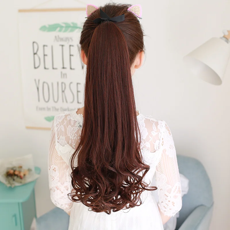 Lupu Wig Pear Flower Ponytail Bandage Big Wave Ponytail Wig