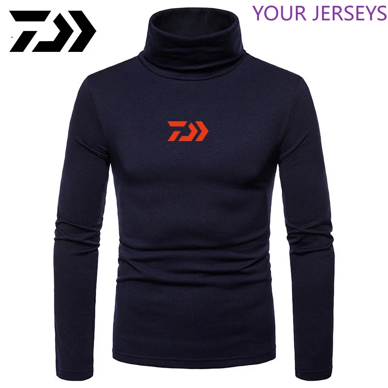 

Daiwa Fishing Turtle Neck Skivvy Turtleneck Sweaters Stretch Shirt Tops Men Casual Winter Top Clothing Keep Warm Pesca DAIWA