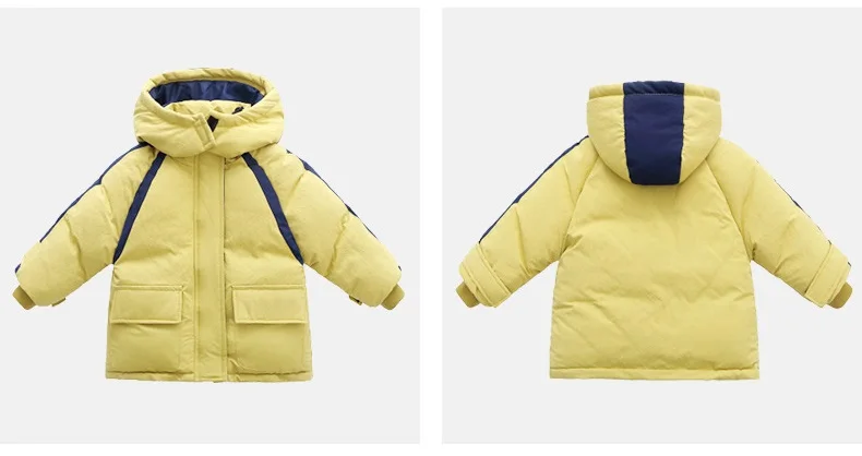 Г. Новая осенне-зимняя детская Толстая куртка-пуховик модное повседневное теплое детское хлопковое пальто для мальчиков