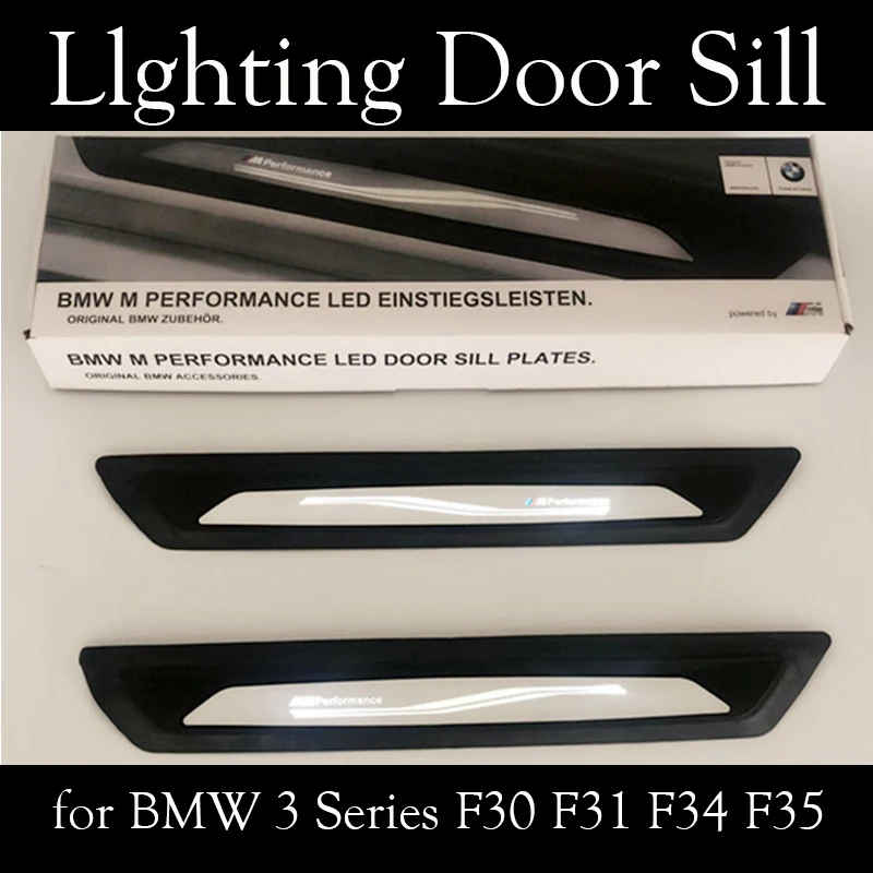 

A Pair Lighting Door Sill For BMW 3 Series F30 F31 F34 F35 320li 3 Series GT M Performance LED Door Step Car Threshold