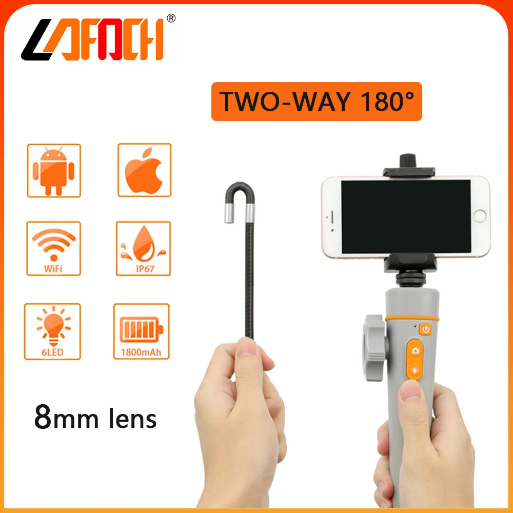 8 мм 1080P WI-FI 360 ° рулевого промышленная камера-эндоскоп проверка двигателя