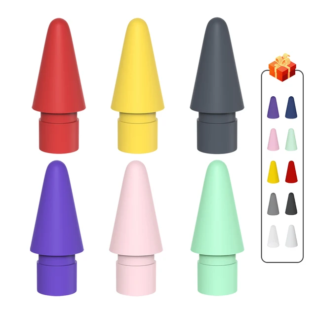 For Apple Pencil Tip Spare Nib Replacement Tip For Apple Pencil 1st 2nd Generation For Punta Apple Pencil 2nd Nib Stylus Pen Tip 6Pcs