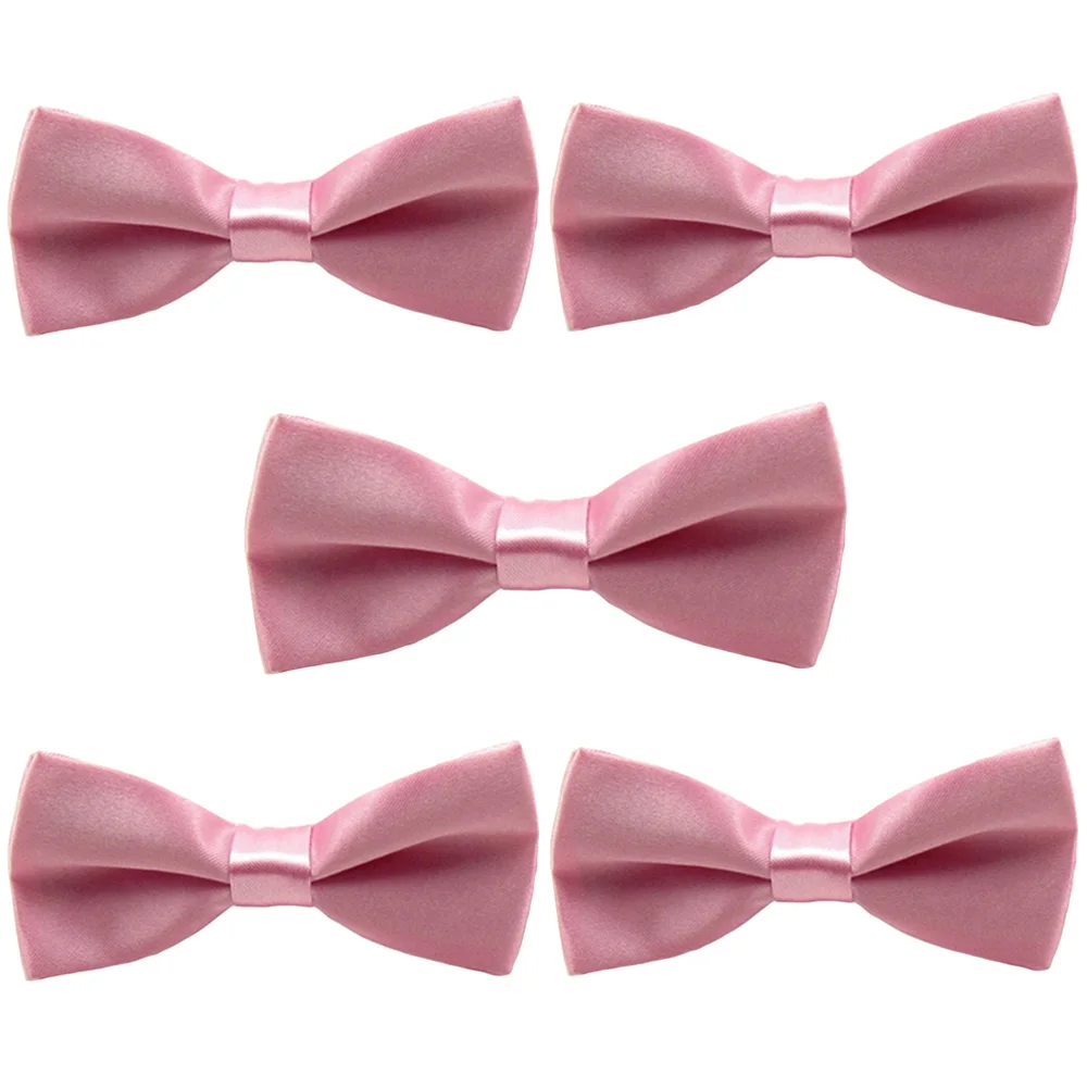 Pink-5 PCS 5 шт., Детские регулируемые школьные вечерние галстуки-бабочки для маленьких мальчиков - Цвет: Pink-5 PCS