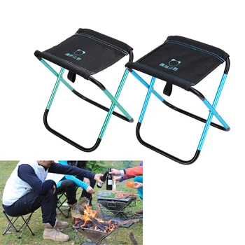 

Outdoor Portable Folding Fishing Chair Seat Outdoor Lightweight Foldable Chair Camping Fishing Stool for Picnic Beach Chair +Bag