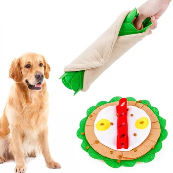 

Thin Burrito Sniff Dog Cat Training Toy Pet Dog Cat Smell Training Sniffing Feeding Mat IQ Pets Play Sniff Pad Toy #