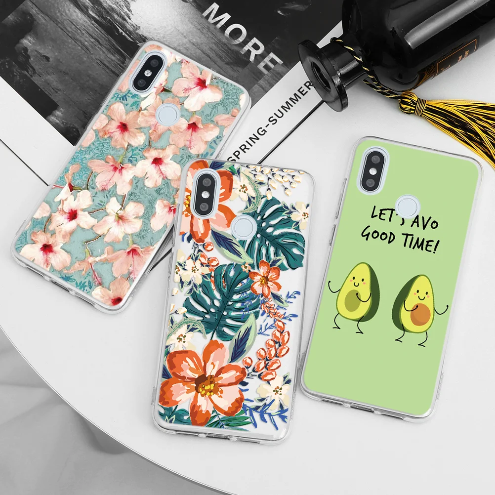 Мягкий чехол из ТПУ с цветами для Xiaomi Redmi Note 8T 7 8 5 Plus 6 4 Pro Global 4X 5A чехлы K20 7A S2 4A 6A
