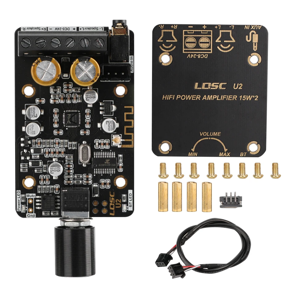 Placa Amplificadora de Potência Estéreo Bluetooth 5.0 Amplificador de Som Áudio para Amp Speaker Faça Você Mesmo dc 12v24v 15w x 2.0 Aiyima-pam8620 - Image 6