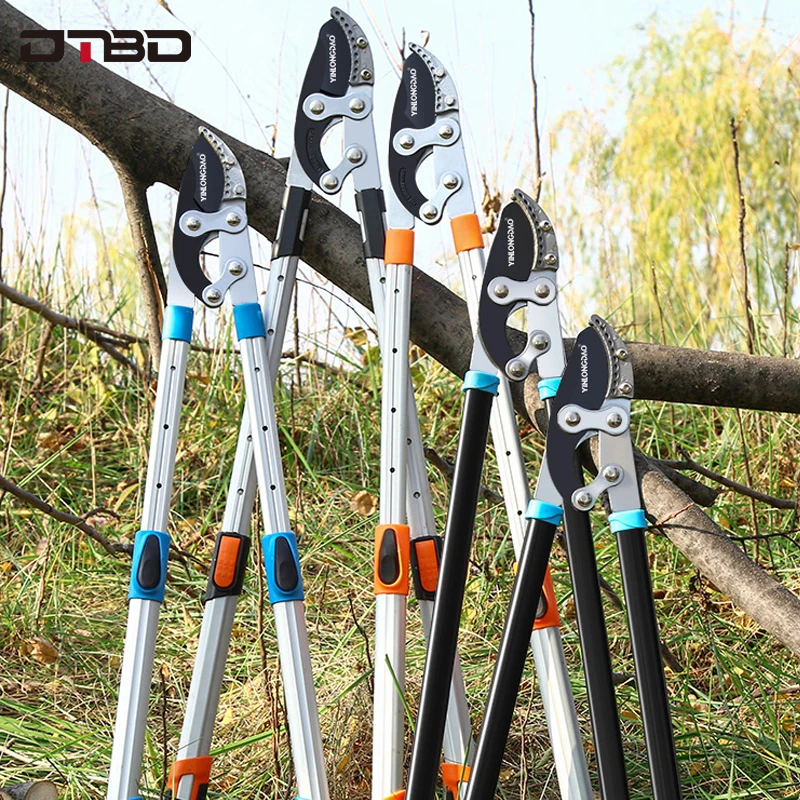 Garden Tree Pruning Shears High Branch Pruning Tool Long Reach Aluminium Handle Fruit Knife Picker Pruner