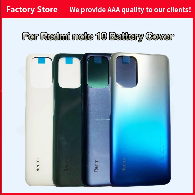 6.43'' Original back cover For Redmi note 10 Back Battery Rear Housing Door Cover M2101K7AI M2101K7AG | Мобильные телефоны