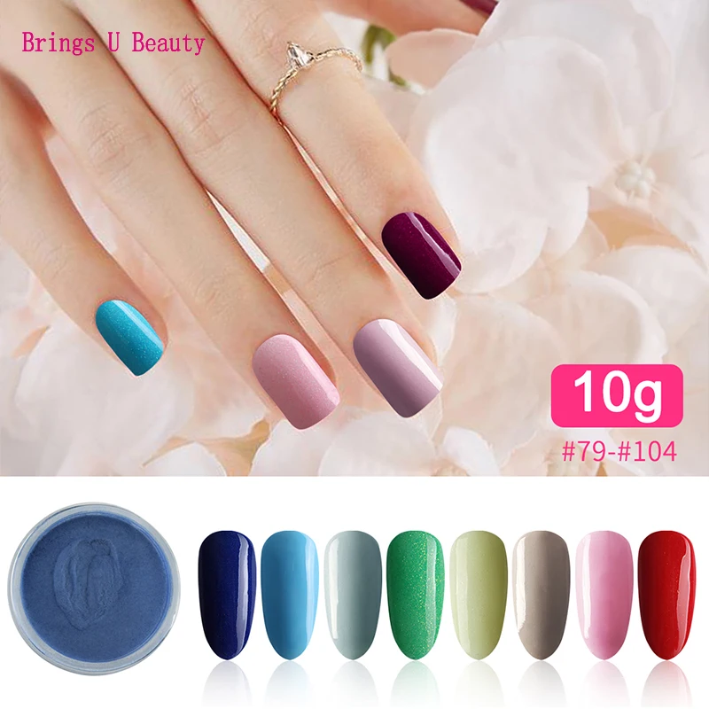 

Very Fine 10g/Box Dipping Powder Without Lamp Cure Nails Dip Powder Gel Nail Color Powder Natural Dry Colors #79-#104