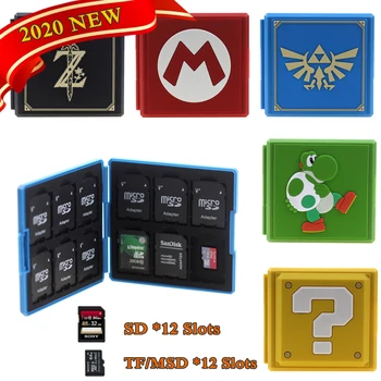 

2020 latest hot sale waterproof memory card cover box 12 slot capacity SD Micro SD TF card shockproof storage box box bracket pr