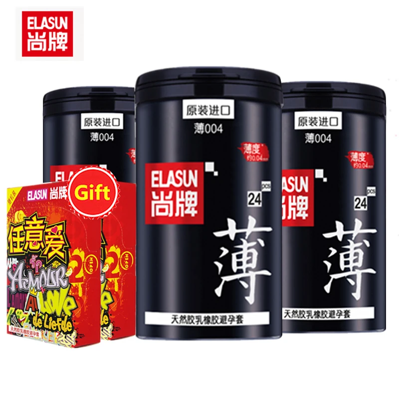 ELASUN ультра тонкий презервативы для Для мужчин 36/40/96 шт. дополнительные смазкой