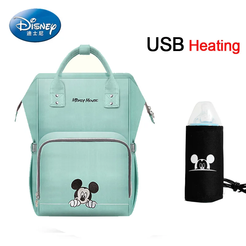 Disney Микки детские USB Пеленки сумки рюкзак для мам сумка для путешествий большой емкости мама сумка для ребенка многофункциональная детская коляска сумка - Цвет: 18