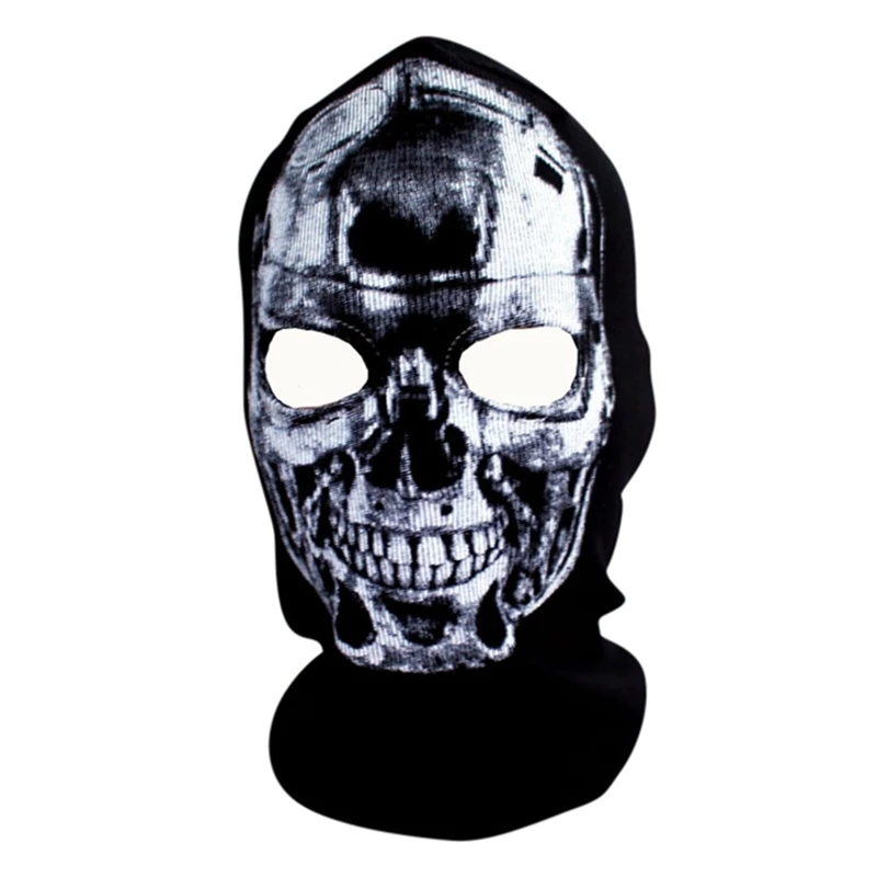 Хэллоуин череп шаблон маска Ужас 3D печатная маска наружная Спортивная маска для лица портативная езда Праздничная маска вечерние принадлежности