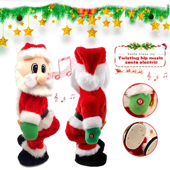 

Christmas New Gift Music Electric Singing Dancing Santa Claus Doll Hip Hop Character Christmas Gift Ornament LAD-sale