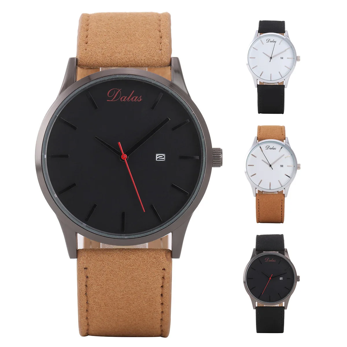 

Hot Selling Dalas Non-with Numbers 6996 Leather Belt Quartz Watch
