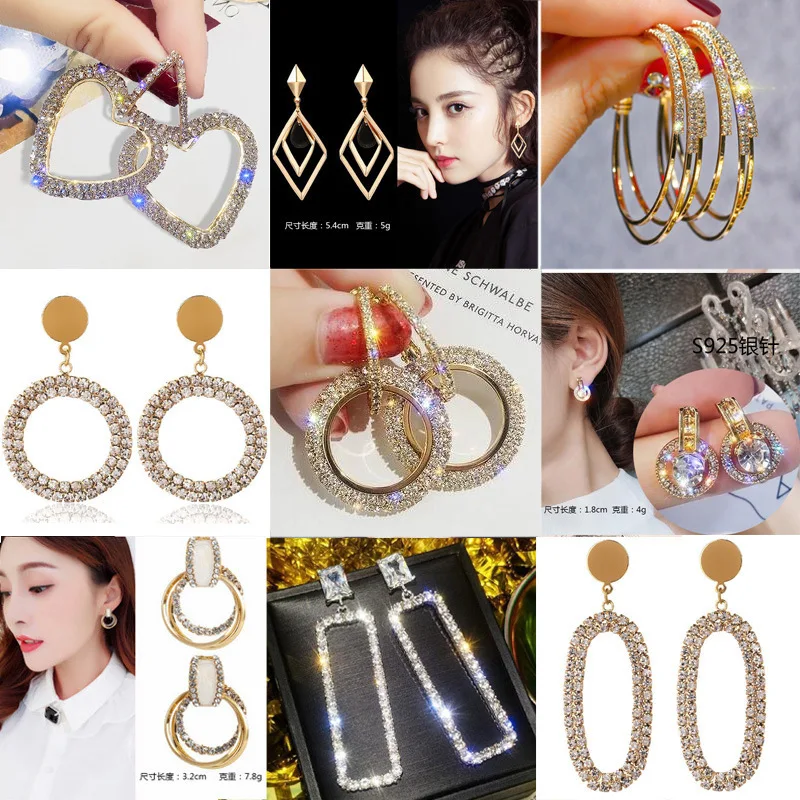 

Geometric Round Earrings Korean Style Temperament Wild C-shaped Earrings Women Popular Autumn and Winter Earrings