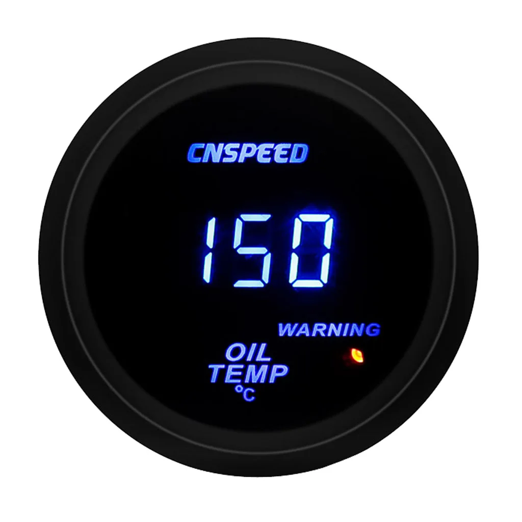 2" 52mm Digtal Blue LED Oil TEMP Temperature Gauge With Sensor for Car Truck