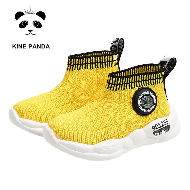 

KINE PANDA Kids Shoes for Girl Boy Socks Sneakers Children Shoes 1 2 3 4 Years Old Knitting Kindergarten Autumn 2019