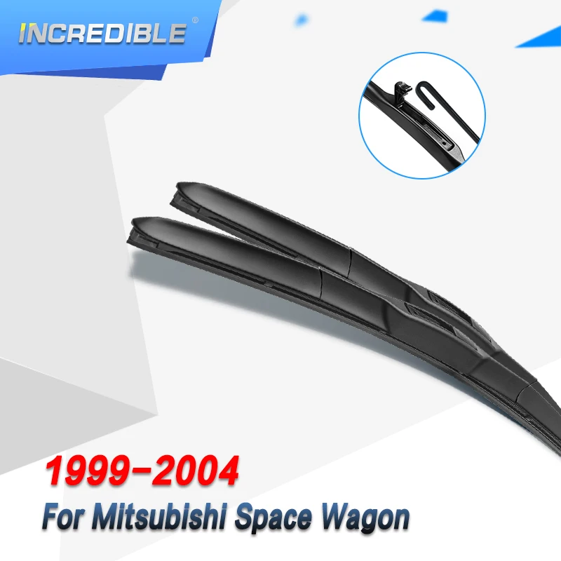 Невероятные гибридные щетки стеклоочистителя для Mitsubishi Space Wagon, подходят для крючков 1999 2000 2001 2002 2003 2004