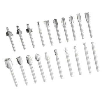 

20pcs/set 3.17mm Engraving Wood Router Bits Files Grinding Burr Wood Carving Tools Rotary Pneumatic Attachment Tools