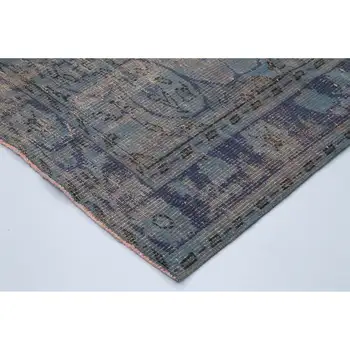 

175x268 Cm Blue Handmade Overdyed Rug-6x9 Ft