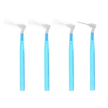 

35PCS Tooth Gap Brushes L-Shaped Interdental Brush Safe Floss Brush Toothpick Brush For Home