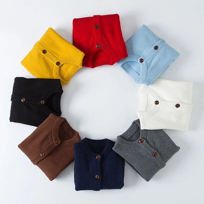

Autumn Winter Girl Boy Long Sleeve Toddler Boys Clothes Colorful Knitting Cardigan Sweater Girl Tops Clothes Sweater Kids Coat