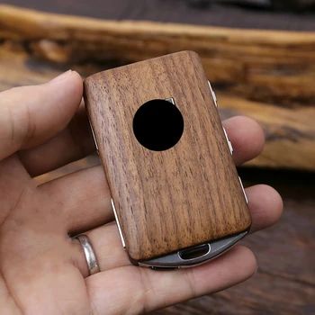 

(case only) Keyless Entry Remote Control Refit Wooden Car Key Fob Shell Replacement for Volvo 2015-2018 XC90 S90 V90 2018 XC60