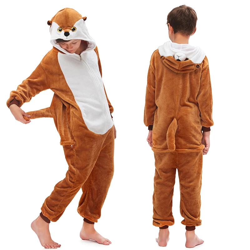 Cartoon Rabbit Pajamas Anime Onesies for Children Animal Panda Stitch Onesie Kids Unicorn Sleepwear Boys Girls Licorne Costumes