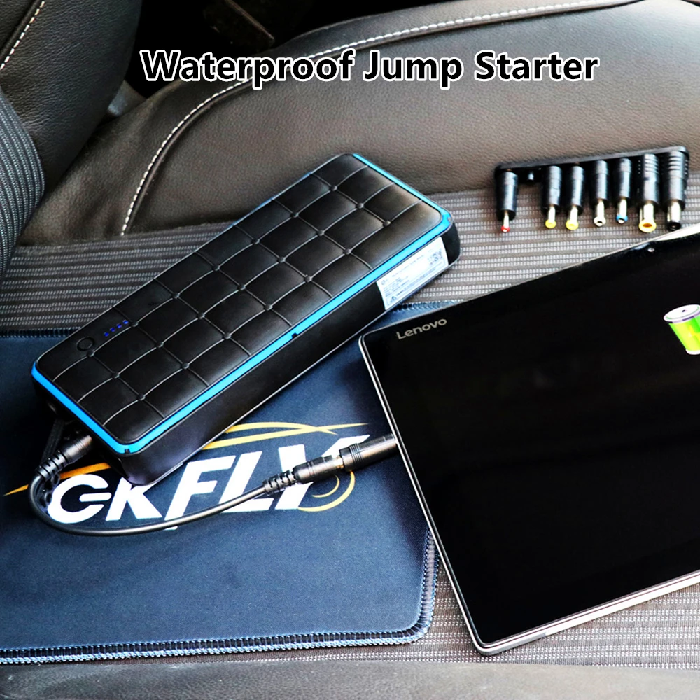 

GKFLY Car Jump Starter 12V 1000A Portable Power Bank Car Battery Booster Charger Emergency waterproof Starting Device Cables