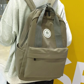 

JOYPESSIE Fashion Women Backpack For Teenagers Women Casual Waterproof Nylon School Bag Simple College Travel Backpack Mochila