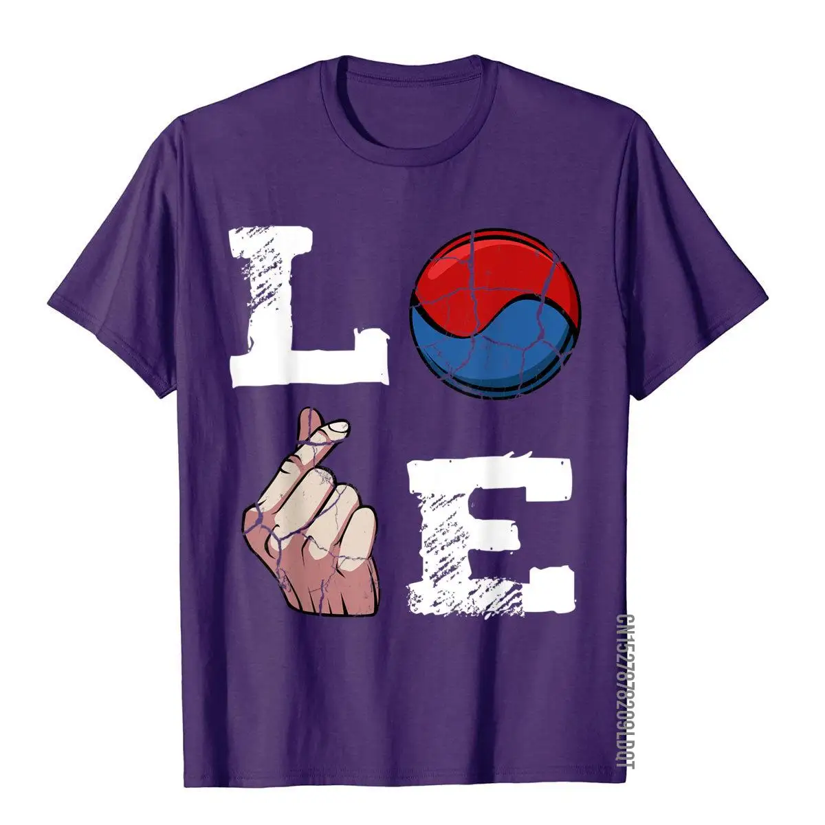 Love Korea Seoul Hallyu Saranghae Funny Korean Fashion Gayo T-Shirt__B12005purple