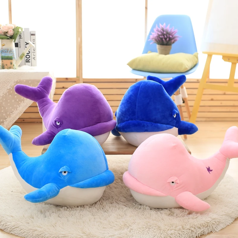 

Soft Toy Stuffed Animal shark Lovely Children's birthday gift Cartoon Super Soft Plush Toy Sea Animal Big Blue Whale