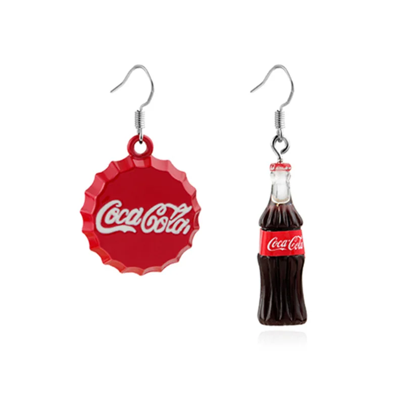 Модные креативные серьги Cola для корейских минималистичных женщин, подарок, серьги-гвоздики, ювелирные изделия,, серьги в стиле Kpop, панк