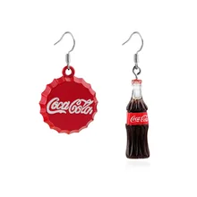 Модные креативные серьги Cola для корейских минималистичных женщин, подарок, серьги-гвоздики, ювелирные изделия,, серьги в стиле Kpop, панк