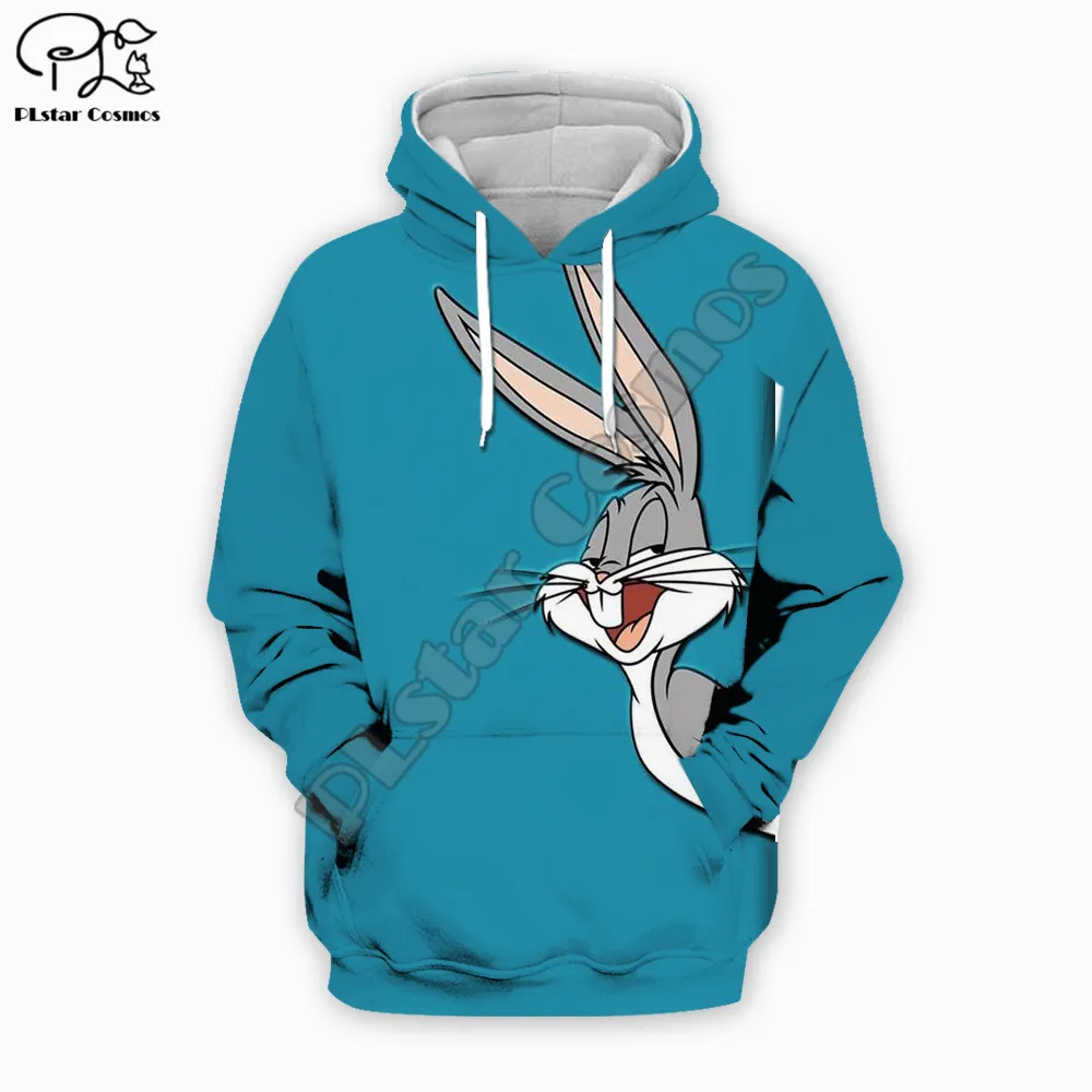 

PLstar Cosmos Bugs Bunny Anime Funny Cartoon Character New Fashion Pullover 3D Printing Unisex Zipper Hoodie Sweatshirt No.10